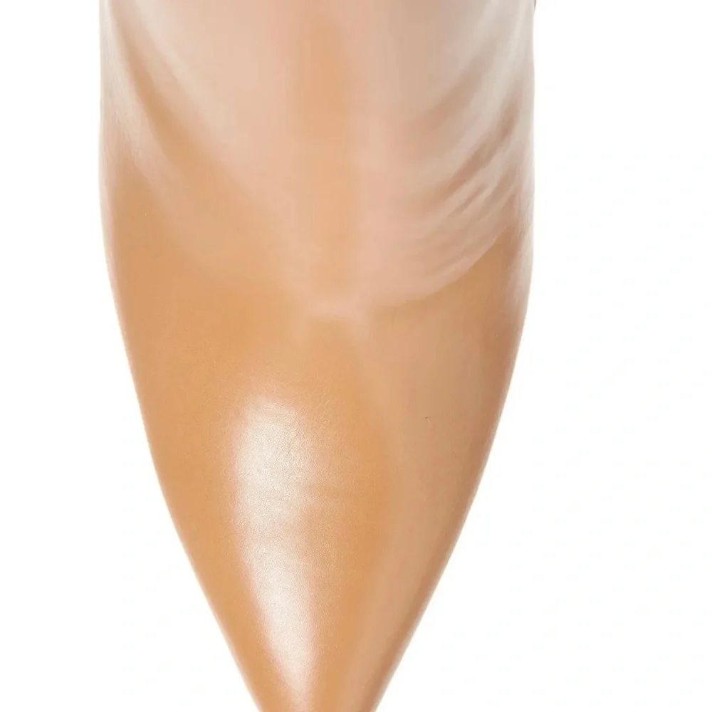 Jeffrey Campbell Tan Over-the-Knee Leather Stiletto Boots